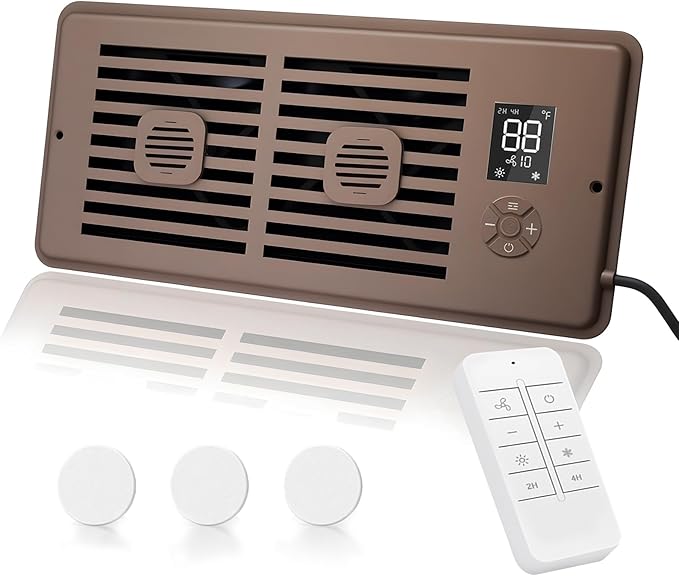 Register Booster Fan for 4" x 12" Vents Only, 10 Speeds to Control Cool and by WeeLeeGoo