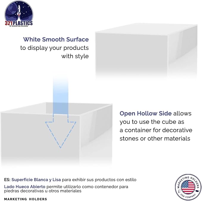 2 Pack 10 Inch White Acrylic Display Box - Image 4
