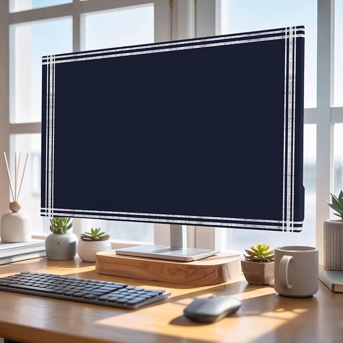 Pure Color Deep Blue Theme Indoor TV Cover, Elastic TV Screen Protector - Image 4