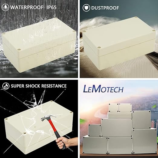 LeMotech Waterproof Dustproof IP65 ABS Plastic Junction Box Universal Electric - Image 6