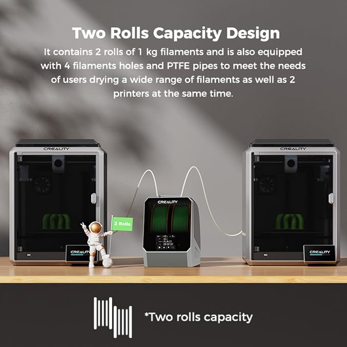Creality Space PI Filament Dryer Plus, 2 Spools 3D Printing Filament Storage - Image 5