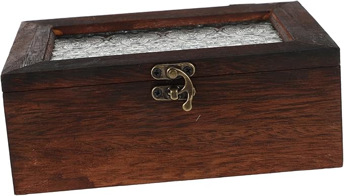 Wooden Display Case with Glass Lid - Image 6
