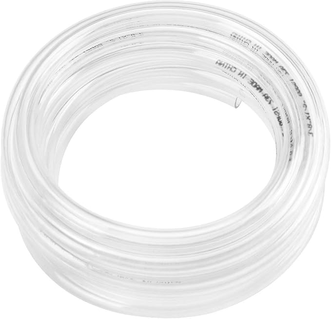 Eastrans 100ft x 3/8" Dia Clear Vinyl Tubing, Flexible Hybrid PVC Tubing Hose by EASTRANS