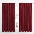 NICETOWN Christmas Burgundy Blackout Curtains and Drapes by NICETOWN