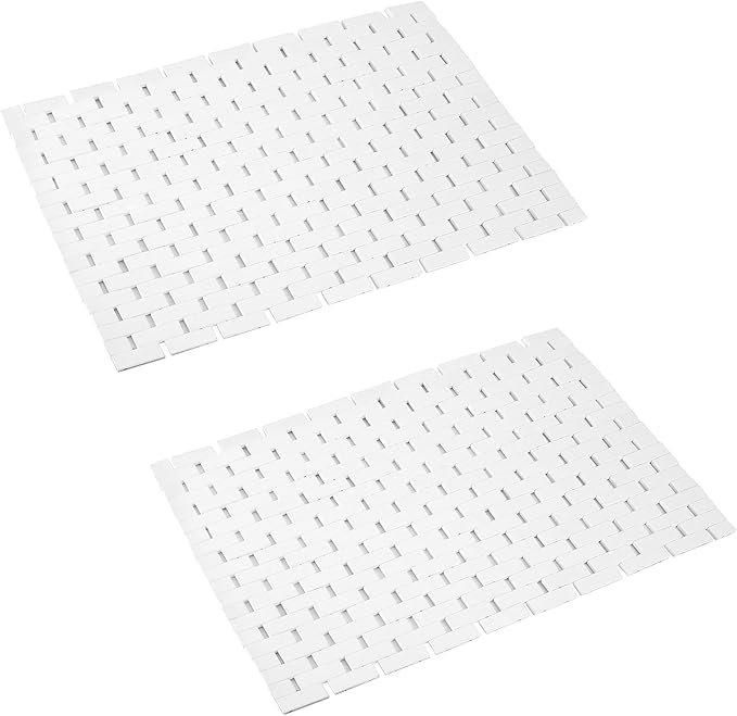 Bath Mat Bathroom Rugs Floor Wood Shower Bathtub Waterproof Non Slip Grey by Fovlaurs