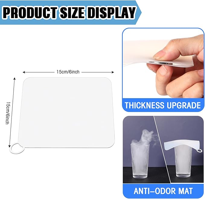 Yinkin 6 Pcs Drain Covers to Keep Bugs Out Silicone Shower Floor Tub Stoppers - Image 2
