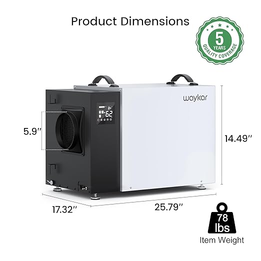 Waykar 216 Pint Commercial Dehumidifier - Image 8