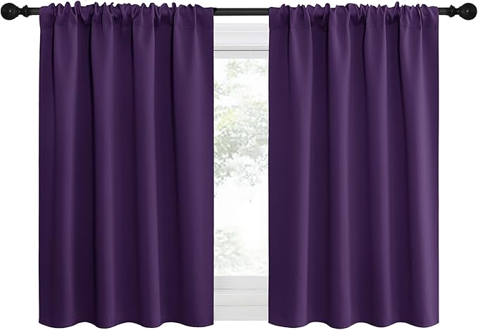 NICETOWN 2 Panels Blackout Curtains, Rod Pocket Thermal Insulated Drapes by NICETOWN