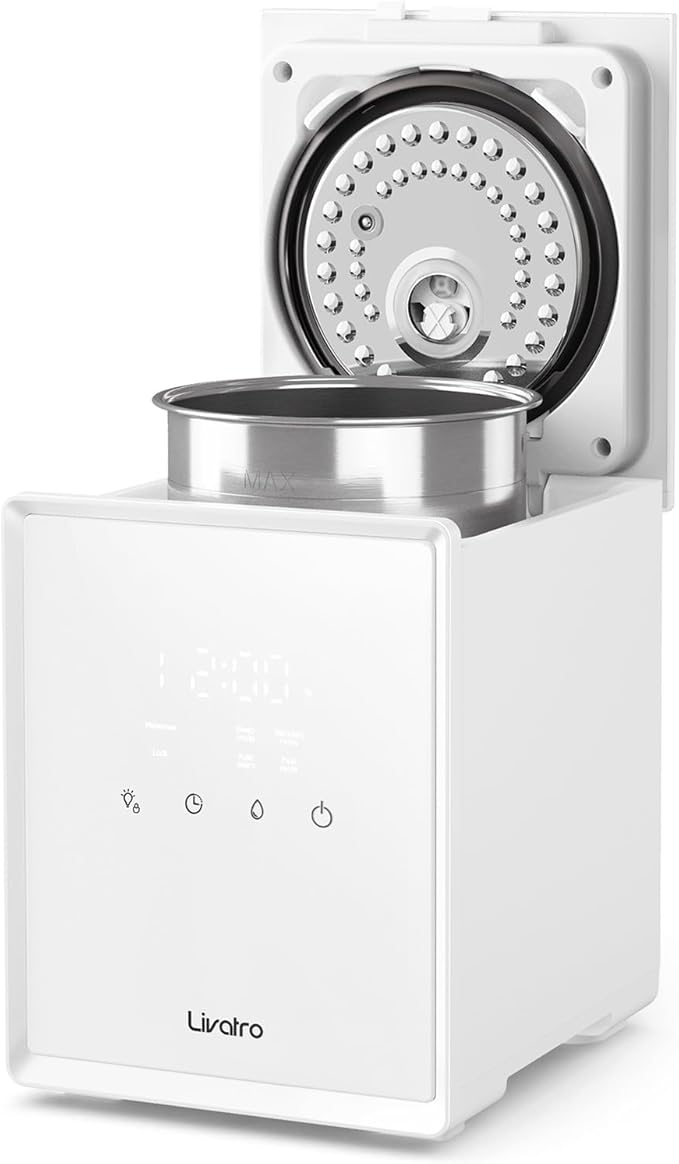 Stainless Steel Humidifier, 3L Warm Mist Humidifier, Easy Clean by Livatro