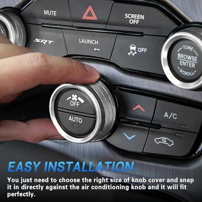 3PCS Air Conditioner Switch Button Knob Cover, Auto Accessories Climate Control - Image 5
