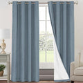 PrinceDeco 100% Blackout Linen Textured Curtains by PrinceDeco