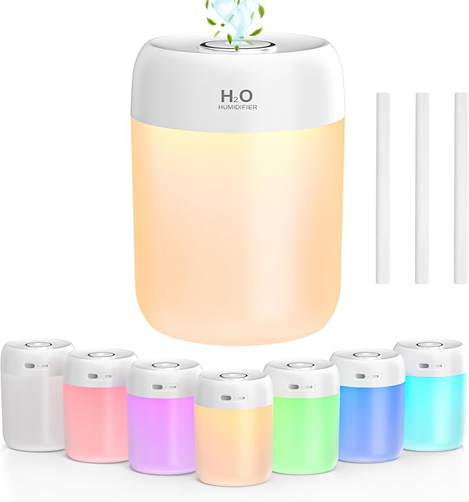 FUWANG Portable Mini Humidifier, 650ml Small Cool Mist Humidifier, USB Personal by FUWANG