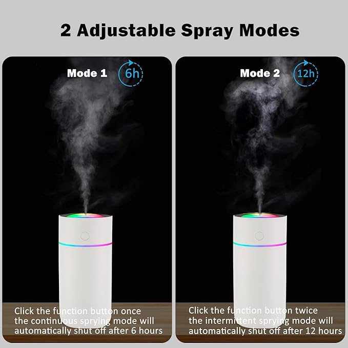 Portable Mini Humidifier with 7-color Lights, Cool Mist Small Desk Humidifiers - Image 4