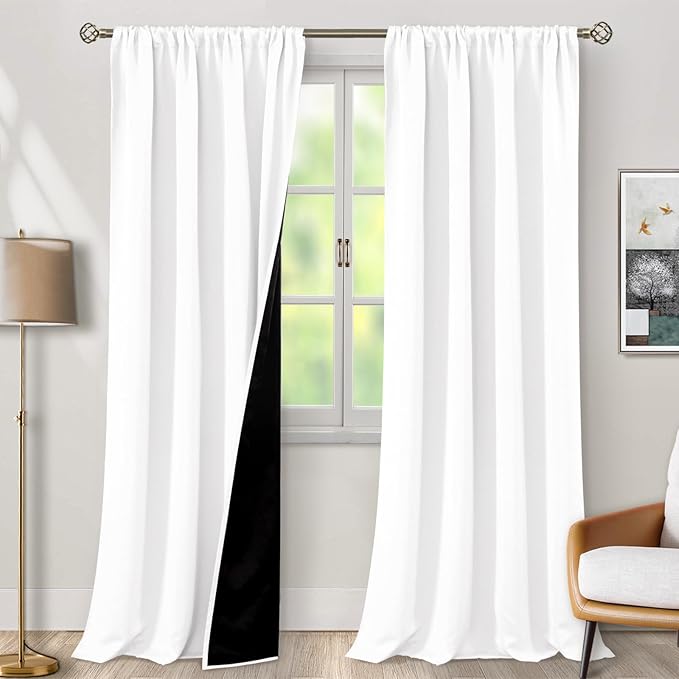 BGment White Blackout Curtains for Living Room 108 Inch Length, Extra Long 2 by BGment