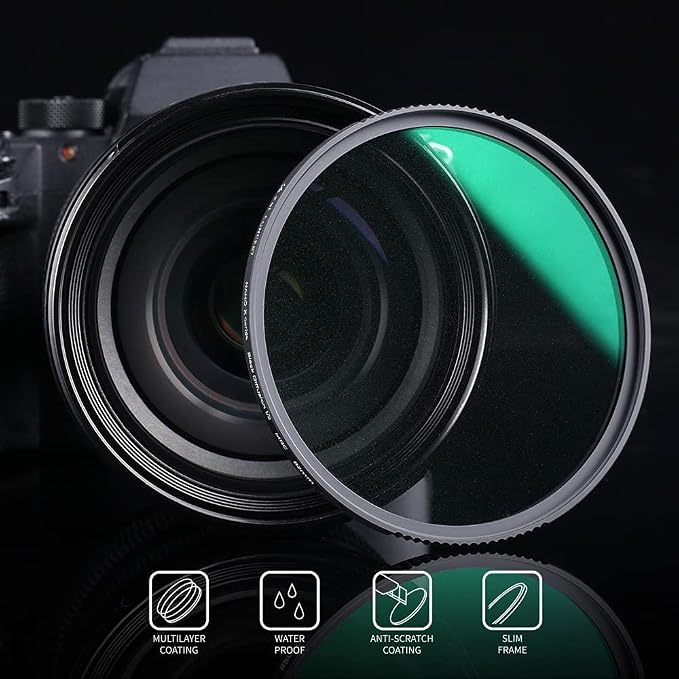 K&F CONCEPT 62mm Black Diffusion 1/2 Filter Mist Cinematic Effect Lens Filter - Image 7