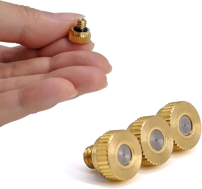 32 Pack- Brass Misting Nozzles For Outdoor Cooling System, 0.012” Orifice 10/24 - Image 5