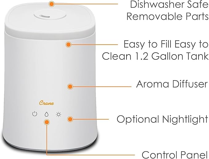 Crane Top Fill Ultrasonic Cool Mist Humidifier - Image 2