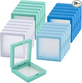 20 Pcs Seashell Holder, 3D Floating Display Box 2.7 x 2.7 Inches, Transparent by Unknown