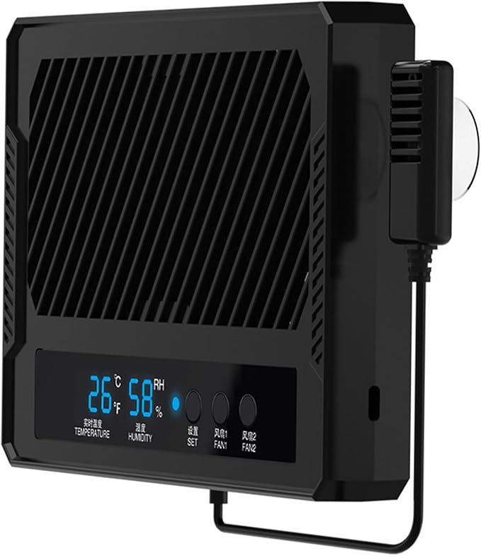 Reptile Fan & Terrarium Dehumidifier – Smart Dual-Row Humidity Fan - Image 7