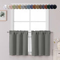 Chyhomenyc Light Grey Short Blackout Curtains 30 Inch Length, Small Kitchen by Chyhomenyc