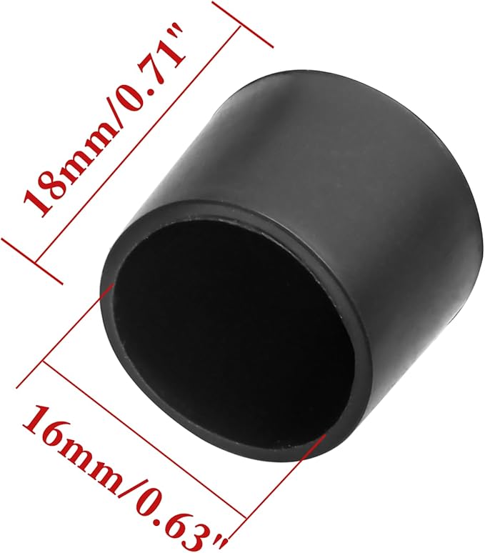 20 Pcs Round Rubber Furniture Leg Caps, 5/8" Vinyl Flexible Chair Leg Floor - Image 2
