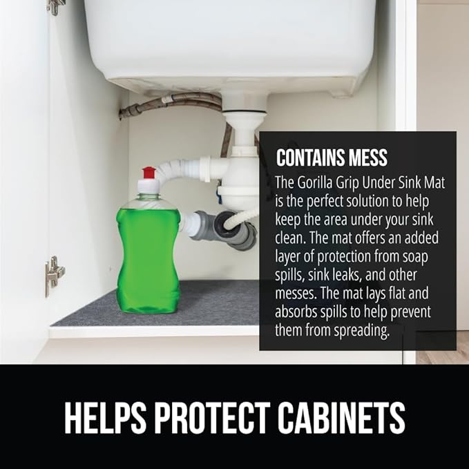 GORILLA GRIP LeakGuard Non-Adhesive Under Sink Mat - Image 3