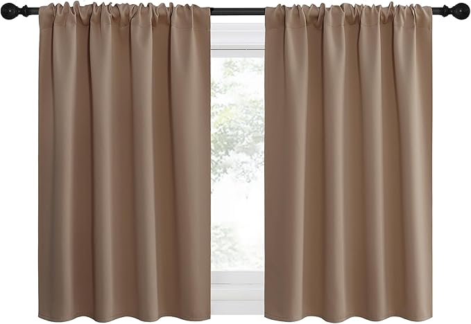 NICETOWN 2 Panels Blackout Curtains, Rod Pocket Thermal Insulated Drapes by NICETOWN