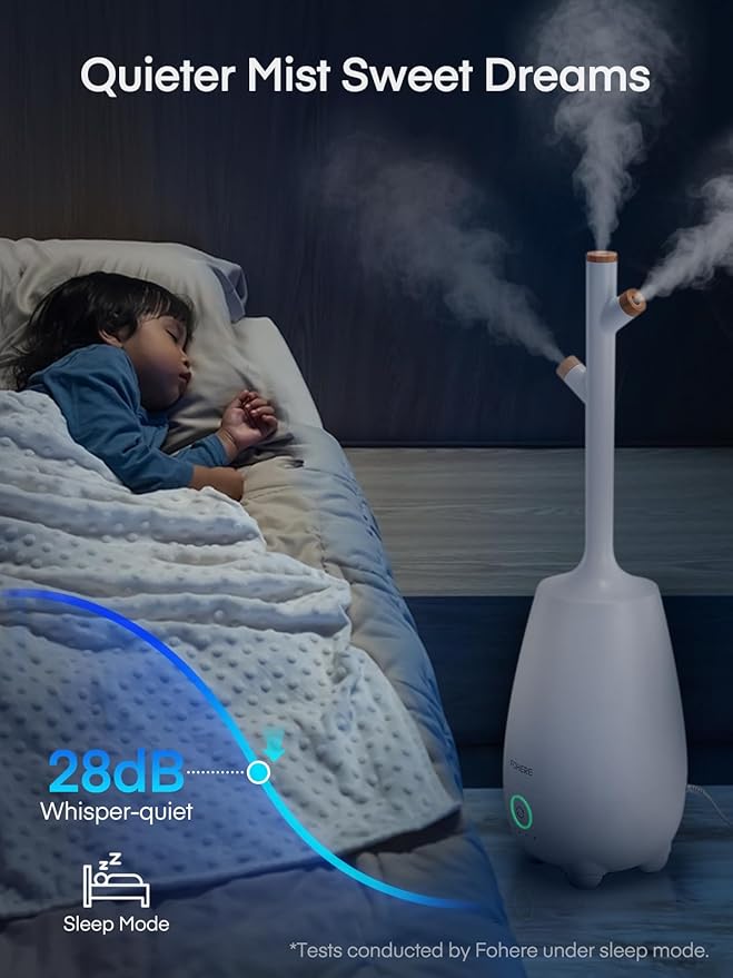 Humidifiers for Bedroom Large Room Home, 5L Quiet Cool Mist Top Fill Humidifier - Image 3