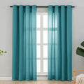 L.Z.E Privacy Curtains 96 Inches Long 2 Panels Set, Teal Light Filtering by LZE