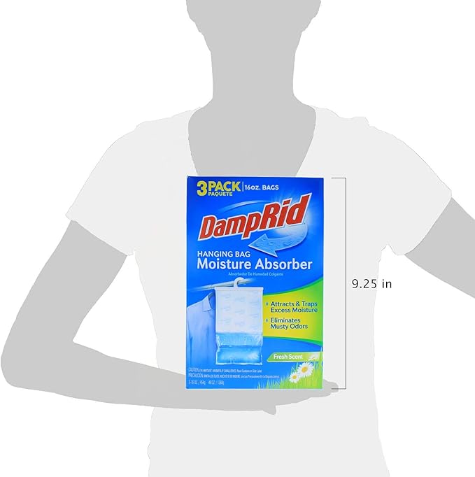 DampRid Hanging Bag, Moisture Absorber, 3 Pack - Image 8