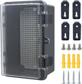 Junction Box, Hinged Black Clear Cover IP67 Waterproof ABS Project Box by Otdorpatio