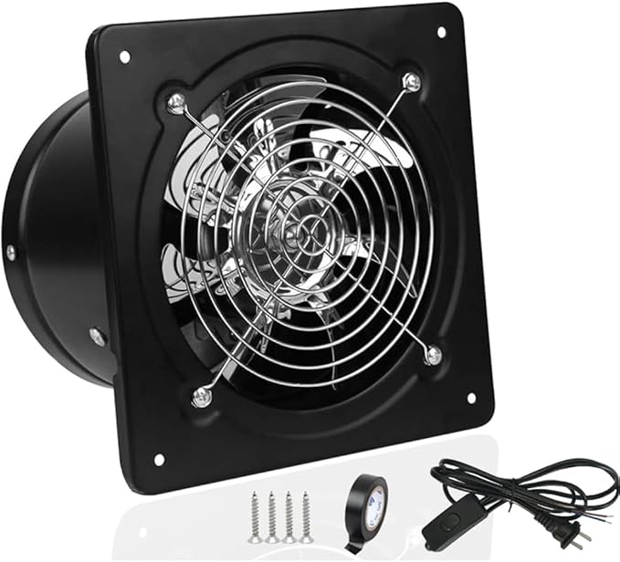 4 inch Exhaust Fan Metal Iron Ventilation Extractor, Silence by ACEDUROBLA