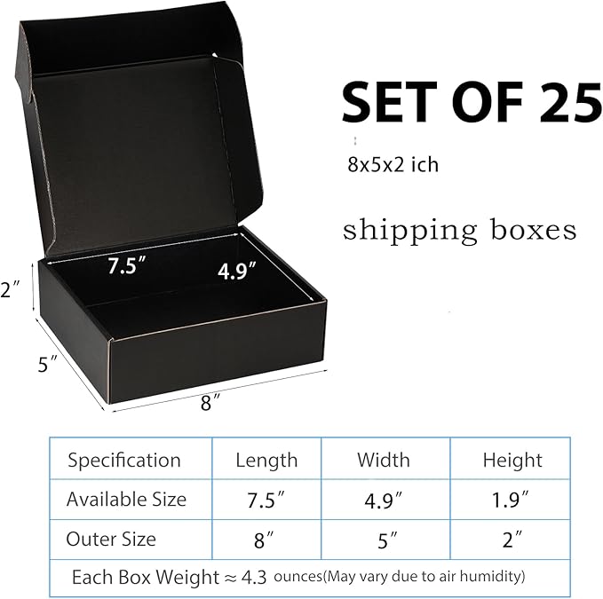 Small Shipping Boxes 8x5x2 Inch - Image 2