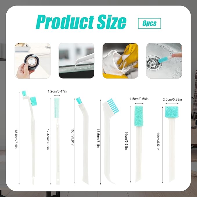 8pcs Humidifier Cleaning Brushes Tools, Crevice Tiny Brush - Image 2