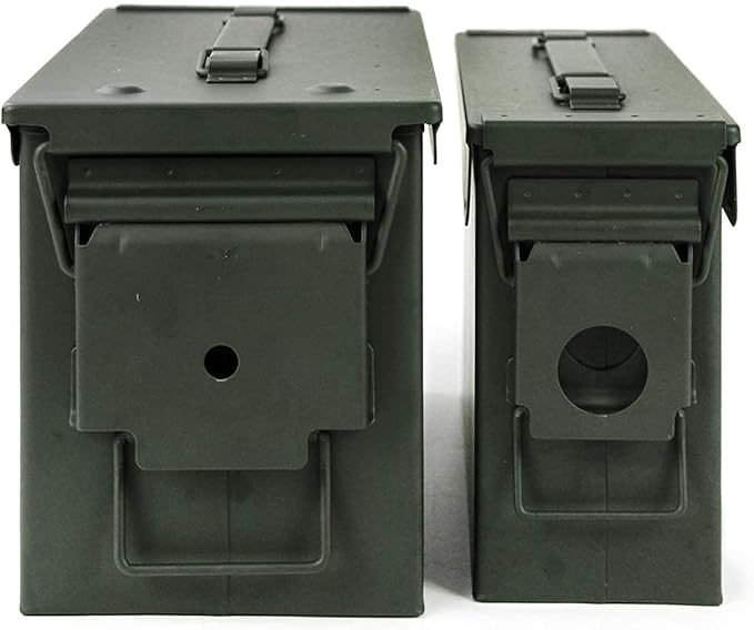 GUGULUZA Metal Ammo Can 30/50 Cal, Lockable Bullet Storage Case, Waterproof & - Image 6