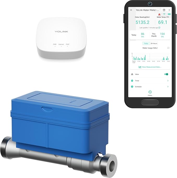YoLink FlowSmart All-in-One: Smart Water Meter & Shutoff by YoLink