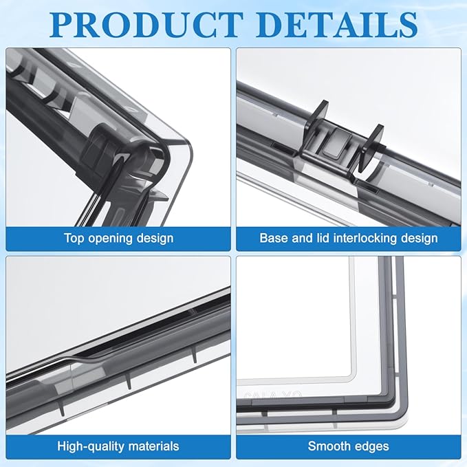 Waterproof Switch Cover Double Outlet Low Profile Wall Protector Ultra-Thin - Image 6
