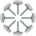 uxcell M6 x 23 x 28mm Screw on Furniture Glide Leveling Feet Adjustable Leveler by uxcell