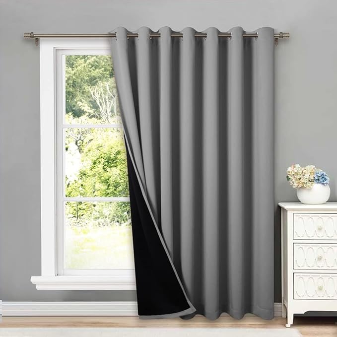 NICETOWN Total Shade Patio Door Curtain, Heavy-Duty Full Light Shading Sliding by NICETOWN