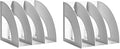 Marte Vanci 2 Pcs Magazine File Holder Book Desktop Organizer Plastic Storage by MarteVanci