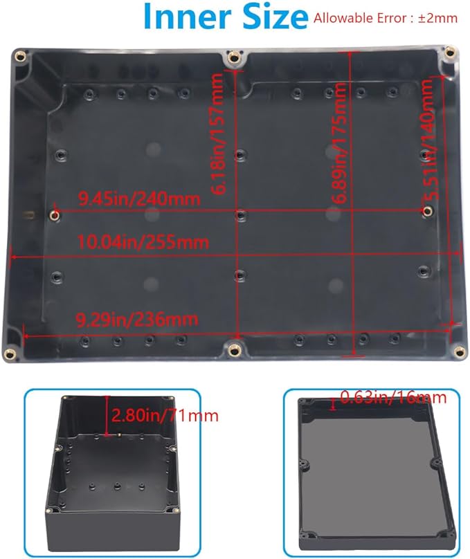 Project Box ABS Black Electrical Boxes IP67 Outdoor Waterproof box Electronic - Image 5