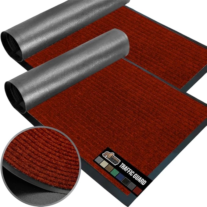 GORILLA GRIP Waterproof Traffic Guard Door Mat, 2 Pack Heavy Duty Entryway Mats by GorillaGrip
