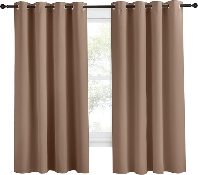 NICETOWN Grommet Top Blackout Curtain Panel, 55 inches Wide by 68 inches Long - Image 2