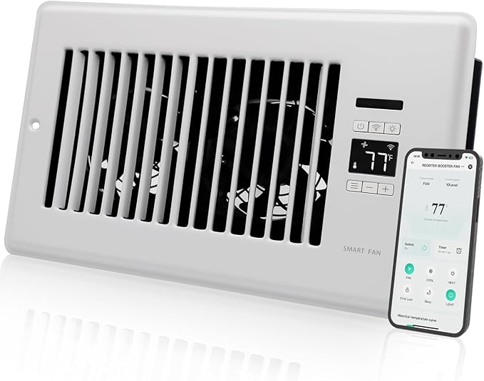 Super Quiet Register Booster Fan by Howeall