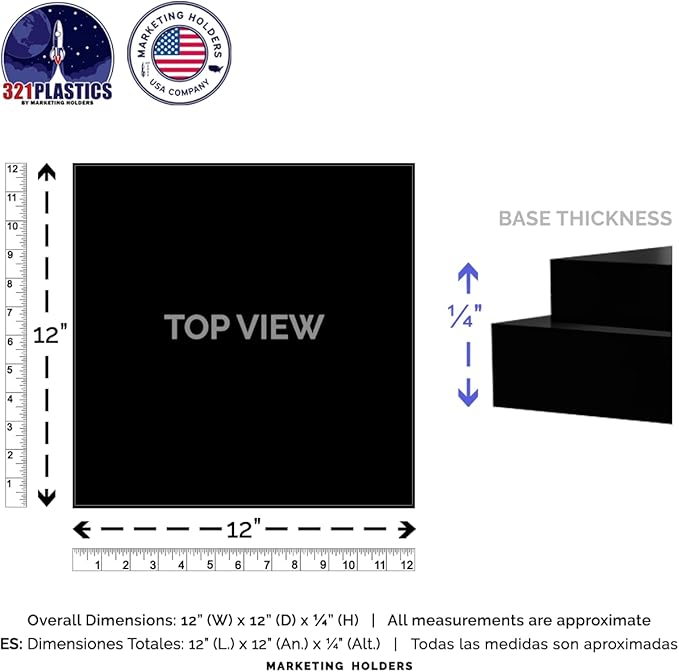 Marketing Holders Acrylic Display Riser Box Tall Pedestal 12" x 12" x 32" White - Image 7