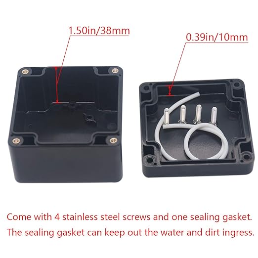 2 Packs Junction Box IP65 Waterproof ABS Plastic Electrical Project Case Power - Image 4