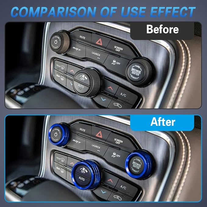 3PCS Air Conditioner Switch Button Knob Cover, Auto Accessories Climate Control - Image 4