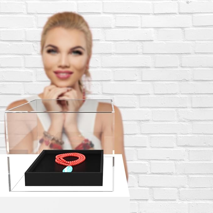 4 Pack Clear Acrylic Display Box Countertop Showcase Bin 7.75" x 8" x 6" Inch - Image 7