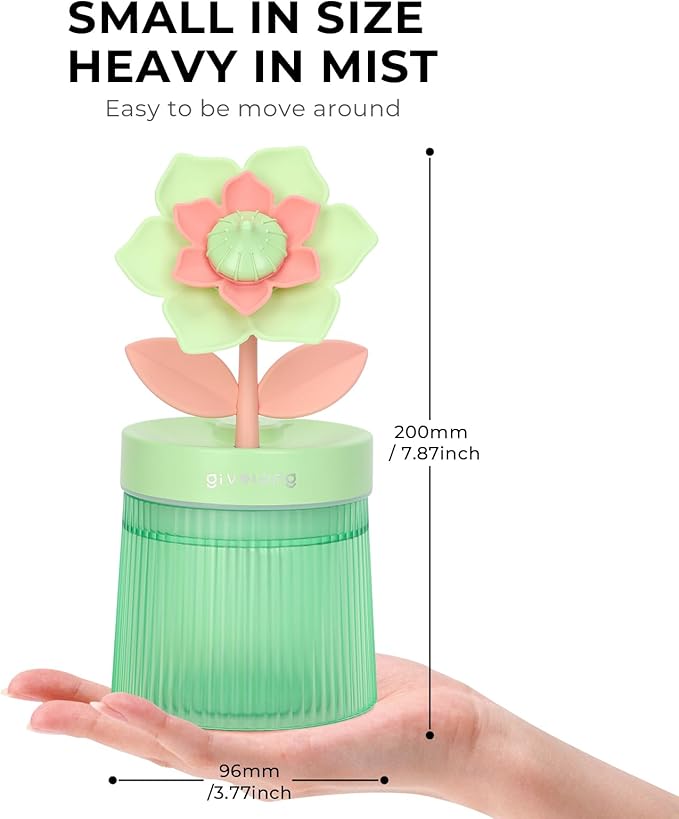 Gardenia Small Humidifier for Plant, Cool Mist Mini Humidifiers for Bedroom - Image 4