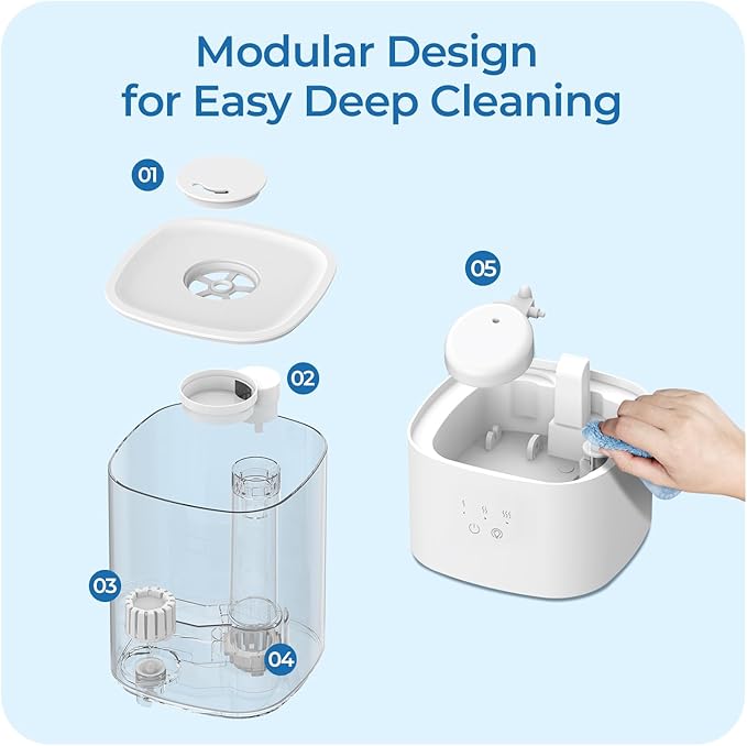 2.5L Humidifiers for Bedroom, Top Fill Cool Mist Humidifiers for Large Room - Image 5